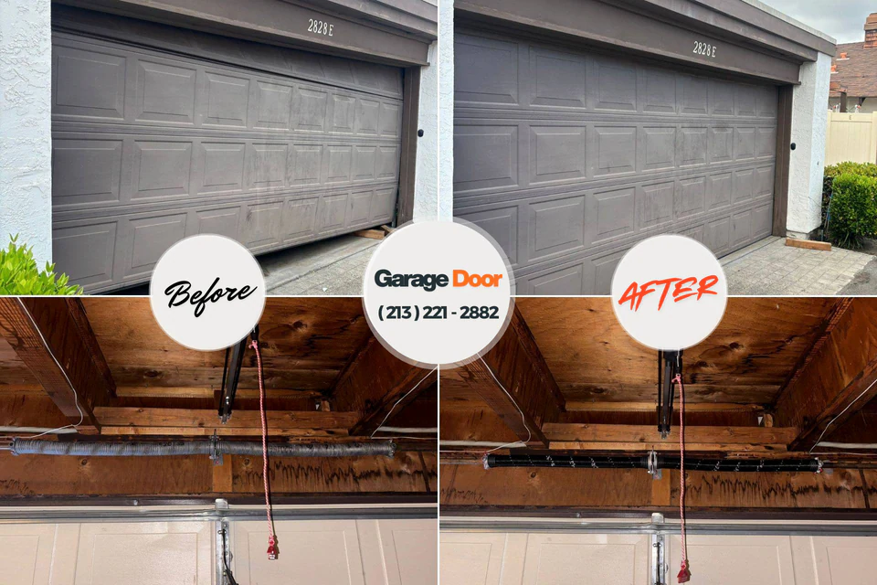 Before and after: garage door repair Whiteriver, AZ